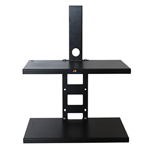 D&V ENGINEERING - Creative in innovation D&V Engineering Metal Double Shelf Wall Mount Stand/Set Top Box Stand/Hospital Monitor Holder, Tray Size-13.6"X 9" - Black - Image 2