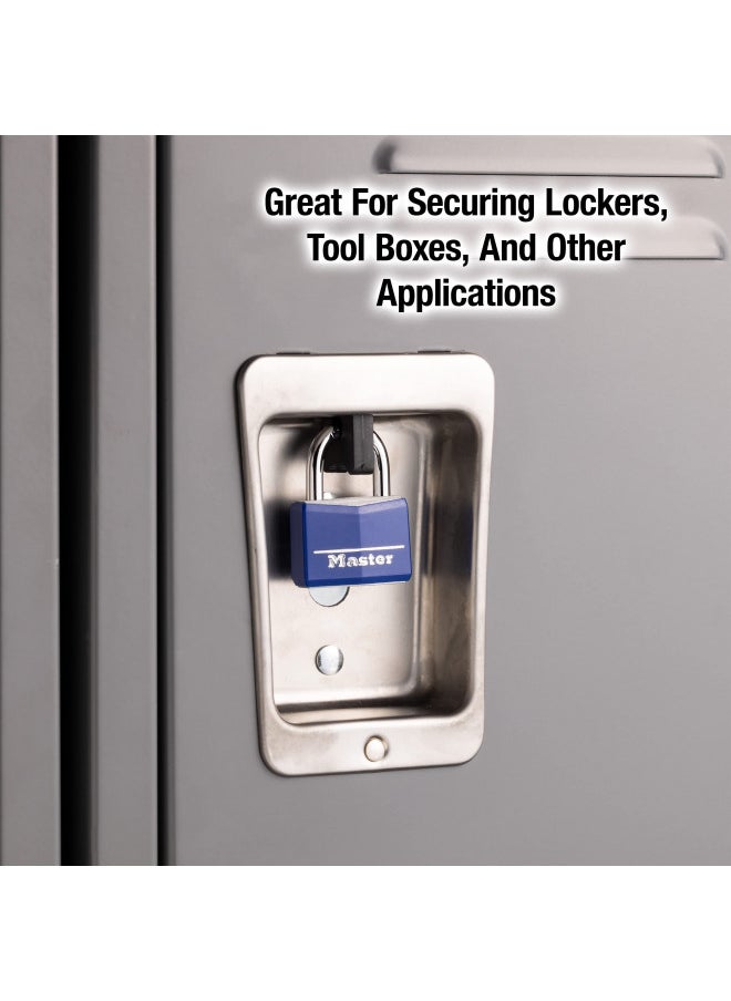 Master Lock Master Lock 142DCM Covered Aluminum Keyed Padlock, 1-Pack, Blue  - Image 1