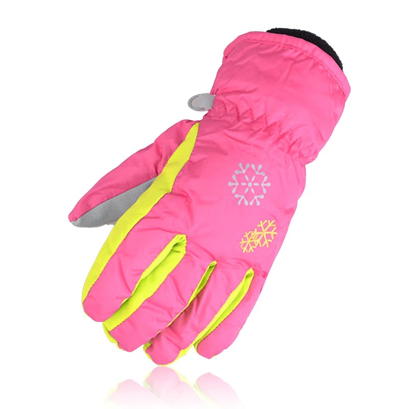 AMYIPO Kids Winter Snow Ski Gloves Children Snowboard Gloves for Boys Girls (Pink-3, 4-5 Years) - Image 2