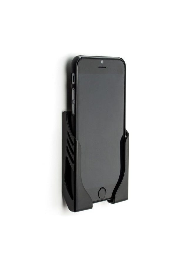 Dockem - Damage-Free Wall Mount for iPhone: 13, 12, Mini, Pro, Pro Max, 11, Pro, Pro Max, SE 2, XS/X, XS Max, XR, 8/7, 8/7 Plus, S21, S20 with 3M Command Strip Adhesives: Koala Mount Wall Dock [Black] - Image 1