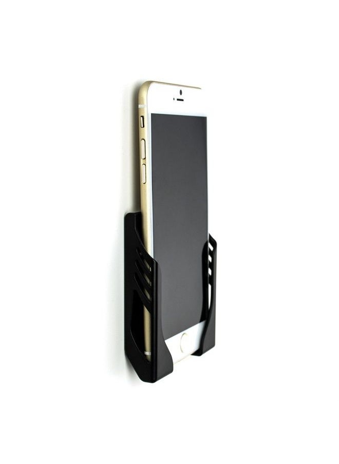 Dockem - Damage-Free Wall Mount for iPhone: 13, 12, Mini, Pro, Pro Max, 11, Pro, Pro Max, SE 2, XS/X, XS Max, XR, 8/7, 8/7 Plus, S21, S20 with 3M Command Strip Adhesives: Koala Mount Wall Dock [Black] - Image 1