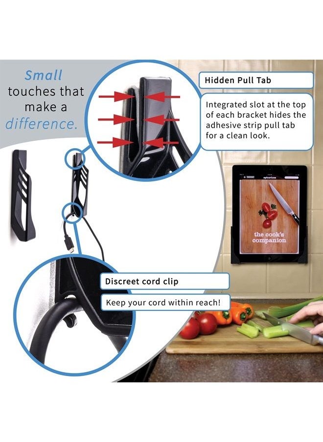 Dockem - Damage-Free Wall Mount for iPhone: 13, 12, Mini, Pro, Pro Max, 11, Pro, Pro Max, SE 2, XS/X, XS Max, XR, 8/7, 8/7 Plus, S21, S20 with 3M Command Strip Adhesives: Koala Mount Wall Dock [Black] - Image 1