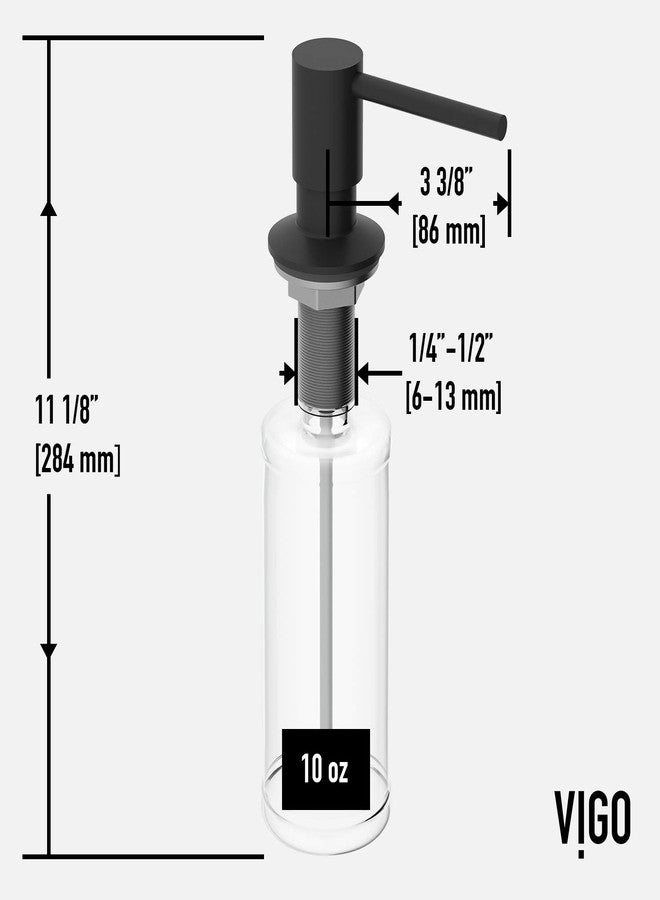 VIGO Bolton 10 oz. Kitchen Soap Dispenser in Matte Black - VGSD005MB - Image 5