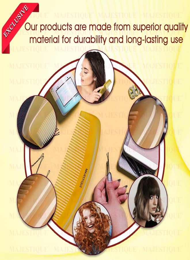 Majestique Daily Use Hair Comb | Wide Round Tooth Comb for Curly Hair | Non Static, Heat Resistant for Women, Men - 1Pc/Multicolour - Image 4