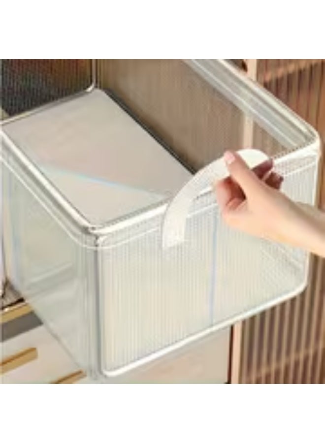 erorex 5pcs Foldable Storage Boxes with Rigid Bottom | Space-Saving Pants and T-Shirt Organizer for Home, Kitchen, Wardrobe, and Underwear Storage, Shelf Baskets - Image 2