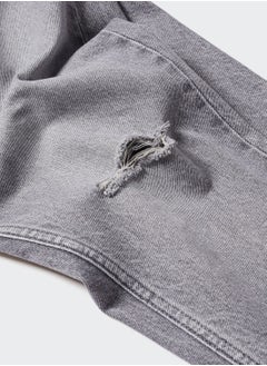 MANGO Youth Light Wash Ripped Jeans  - Image 2