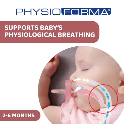 Chicco PhysioForma Soother for Babies (2-6 Months) Pack of 2 | Baby Pacifier with Unique Shape to Support Baby's Breathing | Soft Silicon Material | BPA Free (Pink, Peach) - Image 2