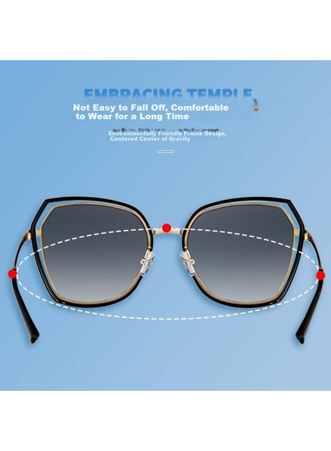 Horien Women's Polarized Driving Sungl Uv Protection Oversized Frame Slimming Eyewear N6621n16p - Image 3