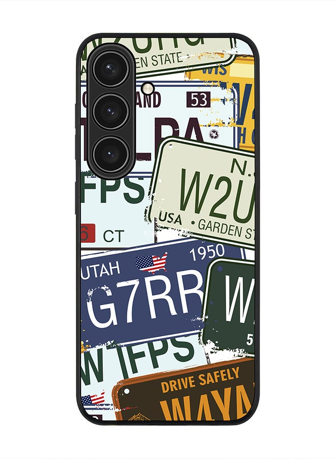Stylizedd For Samsung Galaxy S25 5G Case,Slim fit Camera Protection, Shockproof Thin Phone cover  - Number Plates - Image 1