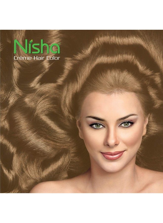 Nisha Cream Hair Color Rich Bright Long Lasting Hair Colouring For Ultra Soft Deep Shine 100% Grey Coverage Conditioning With Natural Herbs 60Gm�Jumbo + 40Gm Sachet Pack (Light Blonde) - Image 5