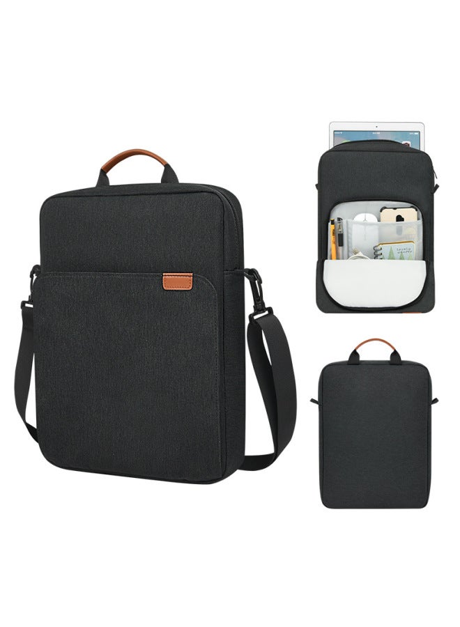 Crossbody Tablet Bag Waterproof Keyboard Large Capacity IPad Storage 13-inch Tablet Bag Storage Bag Portable-Color:Dark Gray-Size:11.6inch - Image 1