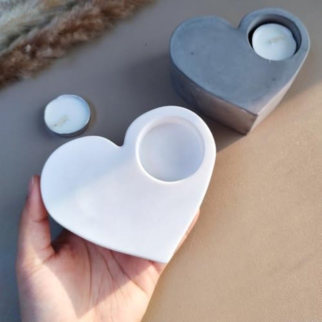 Wehous Candle Holder Silicone Resin Mold, 3D Moon Resin Mold, Moon Shape Tealight Trinket Holder Silicone Mold, Cute Cement Concrete Mold, Epoxy Resin Casting Molds for Craft Making  Decoration - Image 4