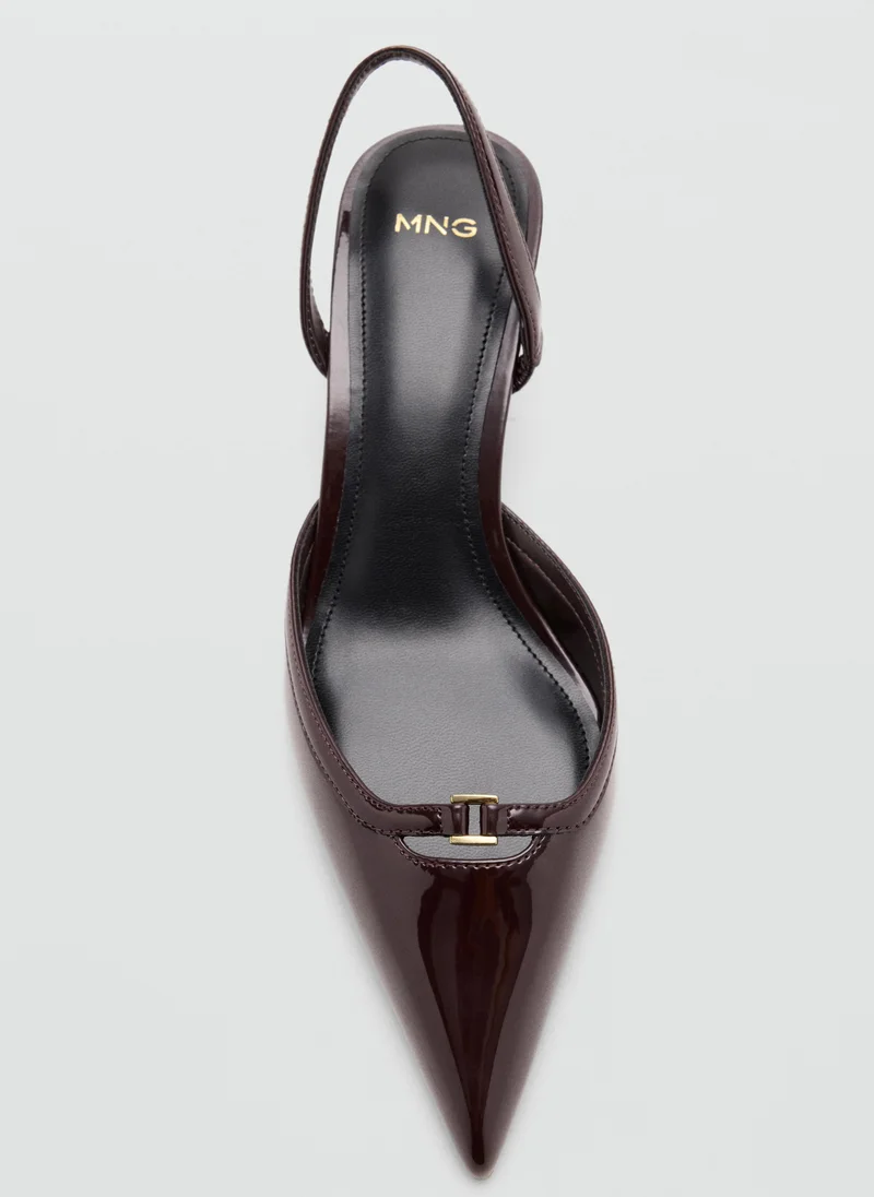 Mango 78-BURDEOS Kitten Heel Patent Leather Shoe for Women | Best Price UAE