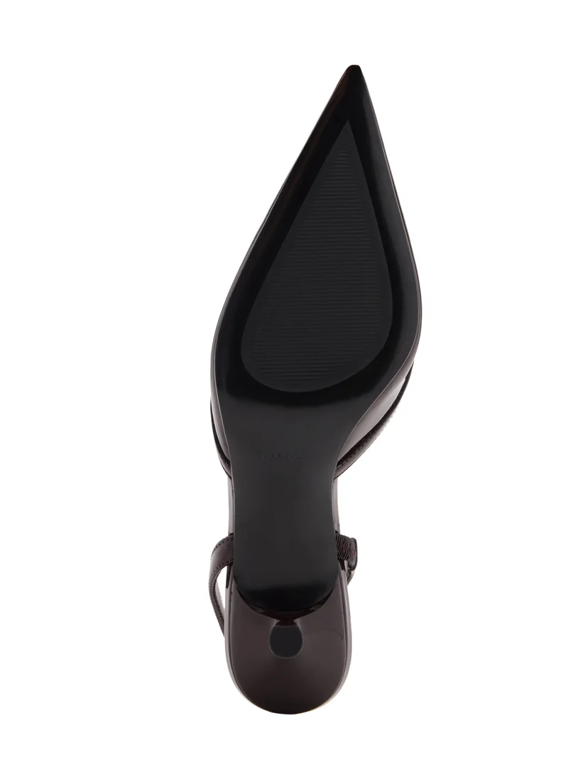 Mango 78-BURDEOS Kitten Heel Patent Leather Shoe for Women | Best Price UAE