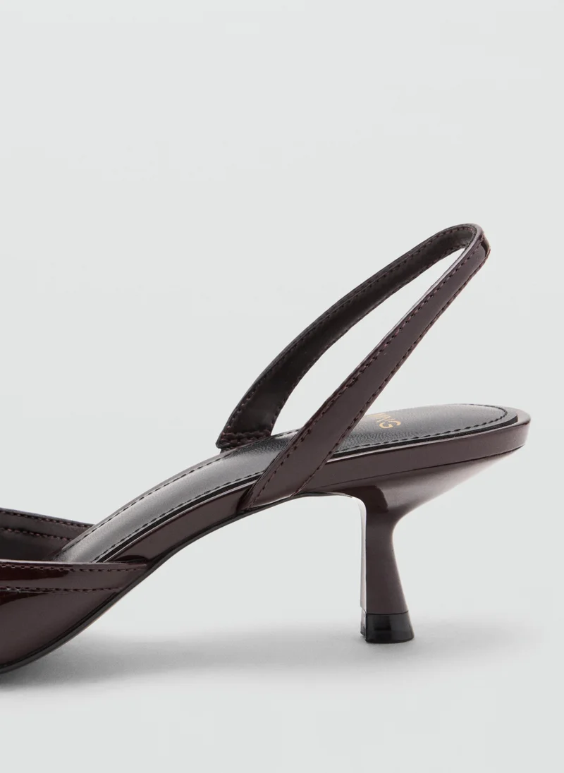 Mango 78-BURDEOS Kitten Heel Patent Leather Shoe for Women | Best Price UAE