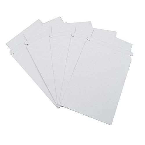 Maxtek 100 Pack Stay Flat Rigid Photo & Document White Cardboard Mailers, 6 x 8 Inches, Self Seal Adhesive Flap. - Image 4