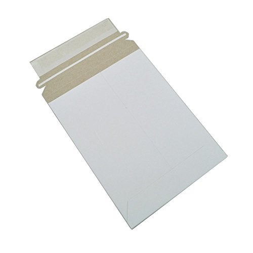 Maxtek 100 Pack Stay Flat Rigid Photo & Document White Cardboard Mailers, 6 x 8 Inches, Self Seal Adhesive Flap. - Image 2