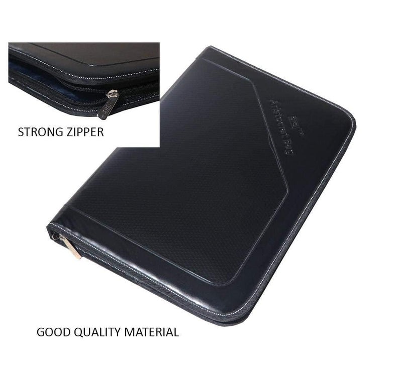 Jeyang PU Leather Multipurpose 24 File Sleeve A4 Professional Files and Folders to Store Certificate, Legal Size Documents for Home, Office, School (Black) - Image 2