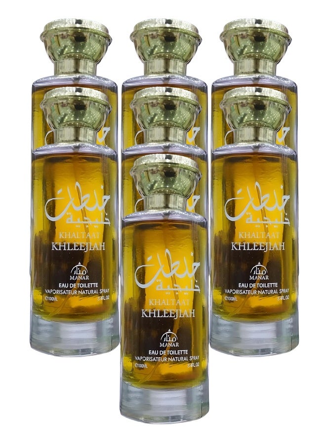 manar 7 Pieces Khaltaat Khleejiah Perfume For Unisex 100ml EDT - Image 1