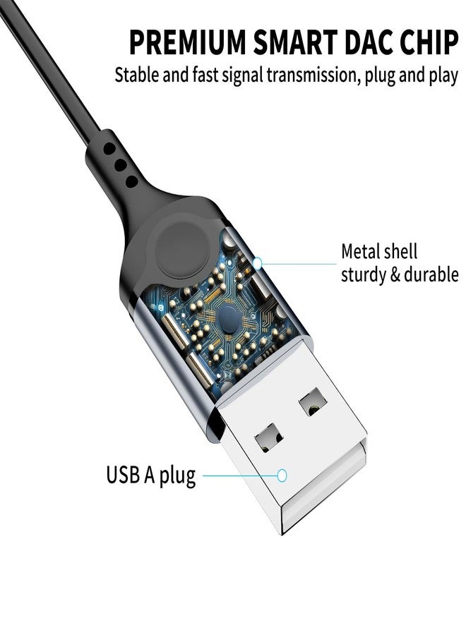 ASKUBSKU سماعات أذن مزودة بميكروفون للكمبيوتر، سماعات أذن USB للكمبيوتر، سماعة رأس سلكية مع تحكم في مستوى الصوت، سماعات رأس USB بميكروفون عازل للضوضاء للكمبيوتر المحمول، ديل، لينوفو، آي ماك، بلاي ستيشن 5، سويتش، أسود، طول السلك 7.5 قدم - Image 5