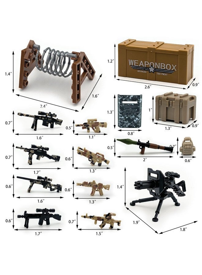 ZHX Military Weapon Pack Army Accessories Kits Toys Include Camouflage Guns Shields E.O.D Suits for Army Soldiers Weapons Equipment Gear Set Compatible with Major Minifigure Building Block Toy (200+pcs)  - Image 5