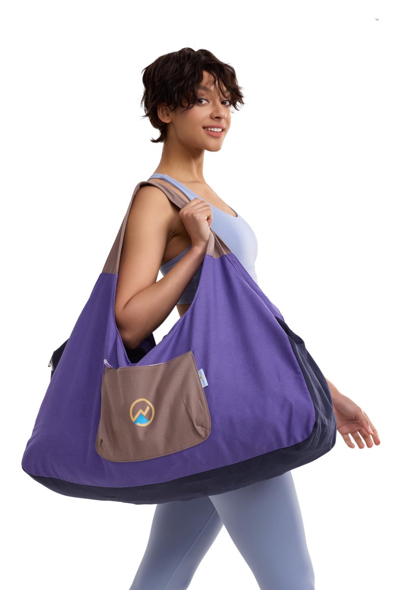 JoYnWell Large Yoga Mat Bag with sewn-in Yoga Mat Strap, Full Zip Yoga Tote Bag with 3 Zipper Pockets and Water bottle holder - Image 1