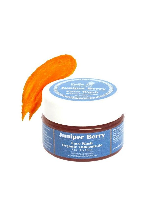 Rustic Art Organic Juniper Berry Face Wash Concentrate ; Dry Skin Dry Acne & Sensitve Skin ;50 Gm - Image 1