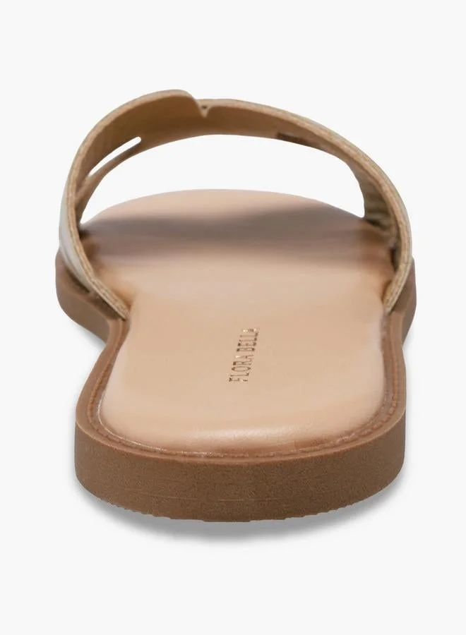 Flora Bella By Shoexpress GOLD Flora Bella Girls Slip-On Flat Sandals for Women | Best Price UAE