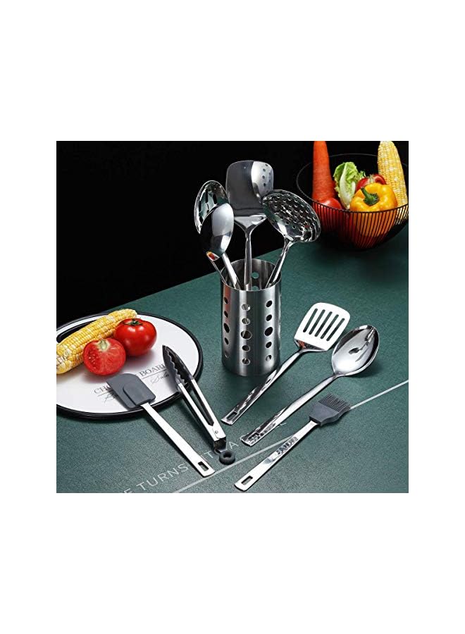 PROMASS Stainless Steel Cooking Utensils Set, 13 Pieces Kitchen Utensils Set, Kitchen Tools Set with Utensil Holder Non-Stick and Heat Resistant,Dishwasher Safe, Easy to Clean (13 Packs) - Image 4