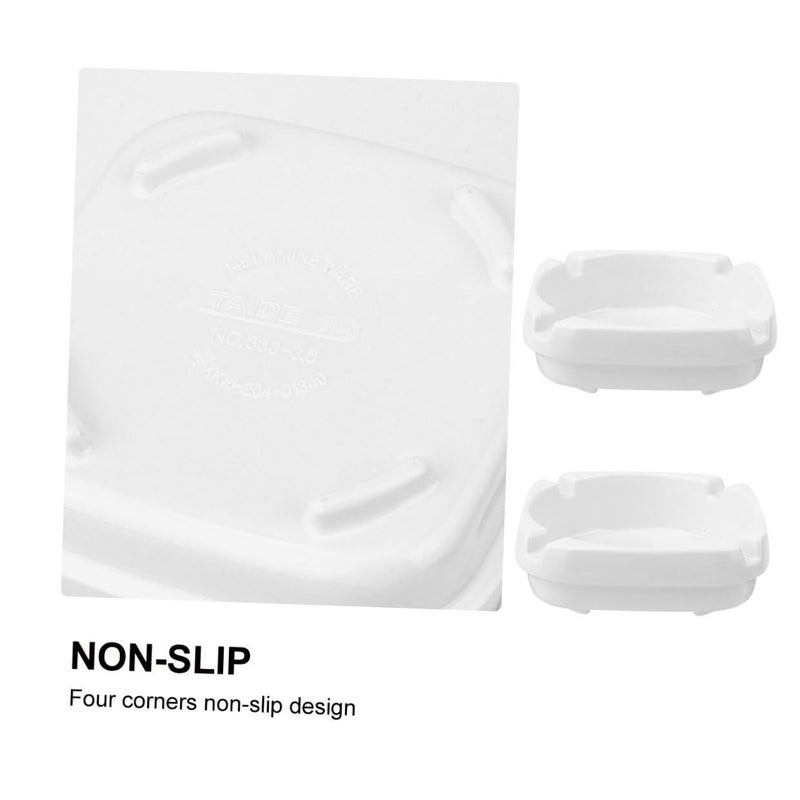 Square White Ceramic Ashtray For Outdoor Smoking Patio And Tabletop Use - Image 5