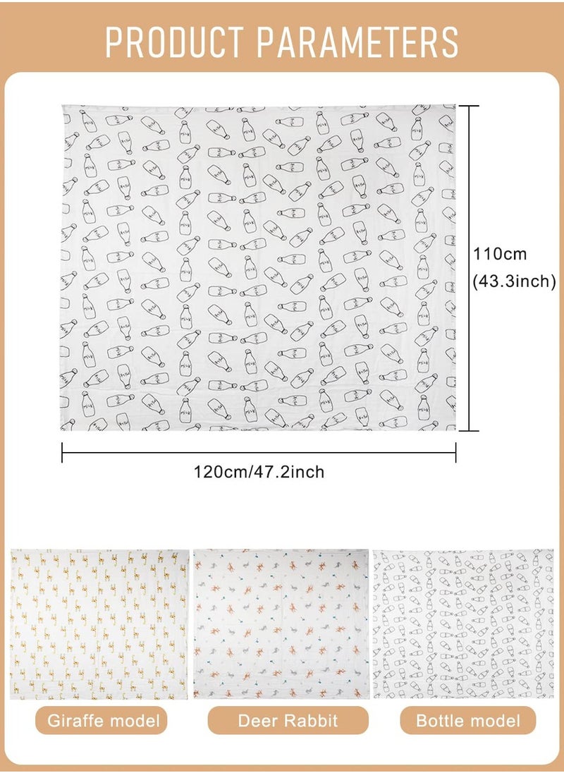 Mr. Penda 3 Pack Baby Swaddle Blanket, Newborn Baby Swaddle Blanket, Wrap Large Premium Knit, Baby Burp Cloth Muslin, Baby Blankets for Girls Boys  - Image 2