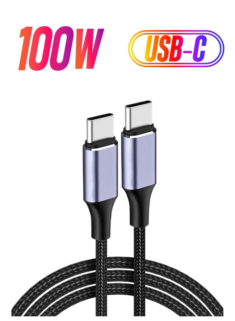 Raxoom USB-C to USB-C Cable 100W â€“ Type-C 3.1 Gen 2 High-Speed Data Transfer Cable (1m) - Image 1