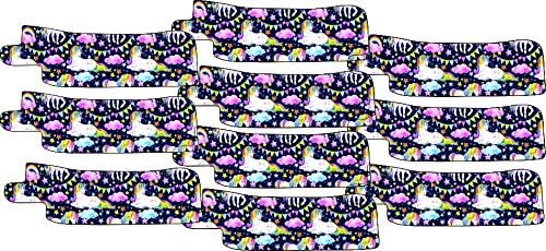 Nasogastric or Oxygen Tube precut Adhesive Tape Rainbow Unicorns Theme x 10 Pack. (Left & Right Side Mix)