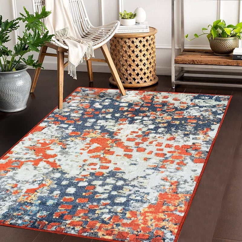 Status Contract STATUS Multi Printed Vintage Persian Carpet Rug Runner for Bedroom/Living Area/Home with Anti Slip Backing (421, 3 x 5) - Image 1