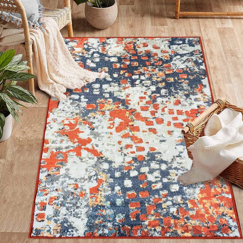 Status Contract STATUS Multi Printed Vintage Persian Carpet Rug Runner for Bedroom/Living Area/Home with Anti Slip Backing (421, 3 x 5) - Image 2