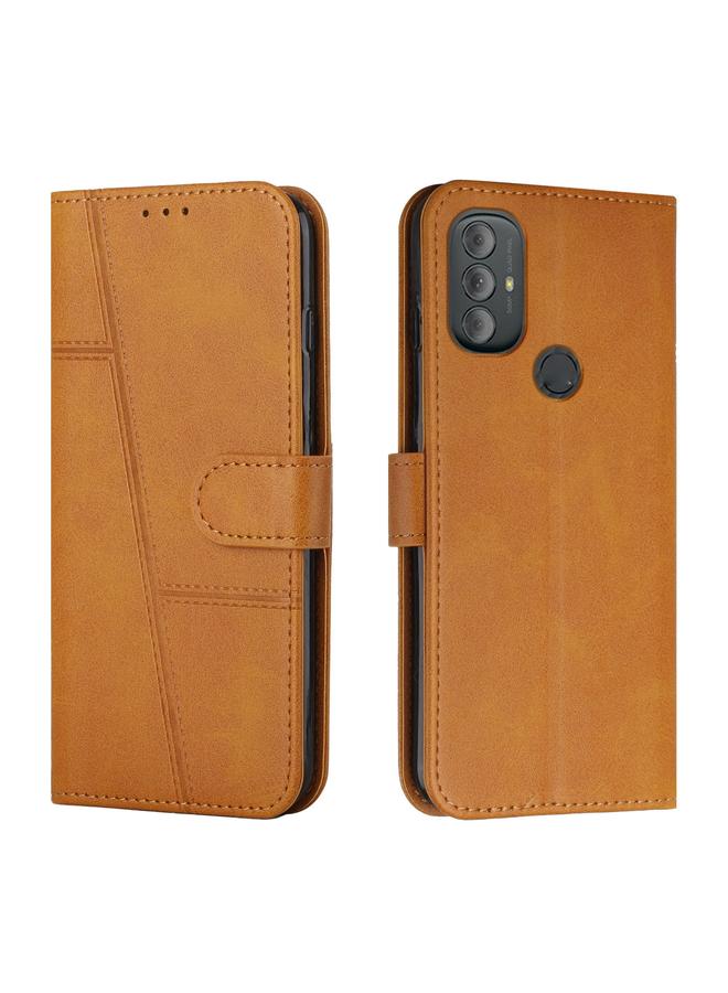 اس-توب جراب لهاتف Motorola Moto G Power 2022 مصنوع من جلد العجل ومشبك مخيط - Image 1