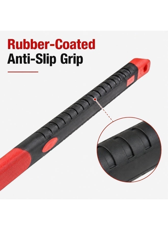 4000g Heavy Duty Sledge Hammer with Fiberglass Handle and Rubber Anti-Slip Grip, 4kg Steel Head for Construction, Demolition and Workshop Use - Image 5
