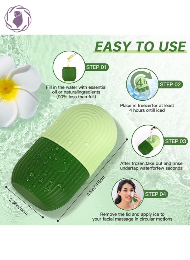 KHAJUL Ice Roller For Face, Beauty Facial Massage  Ainkcne Puffiness Relief Green  - Image 2