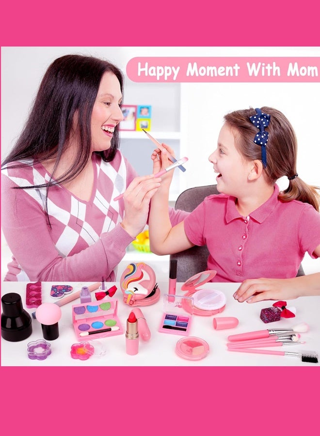Washable Children's Makeup Kit for Girl,Kids Real Makeup Kit for Little Girls with Portable Box,Washable Makeup for Little Girls - Image 5