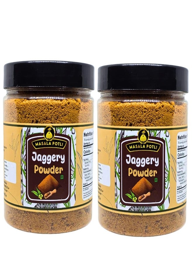 Masala Potli Pure Jaggery Powder 350g x 2 | Natural & Chemical-Free Sugarcane Gud | Nutrient-Rich, Unrefined Sweetener for Cooking & Beverages - Image 1