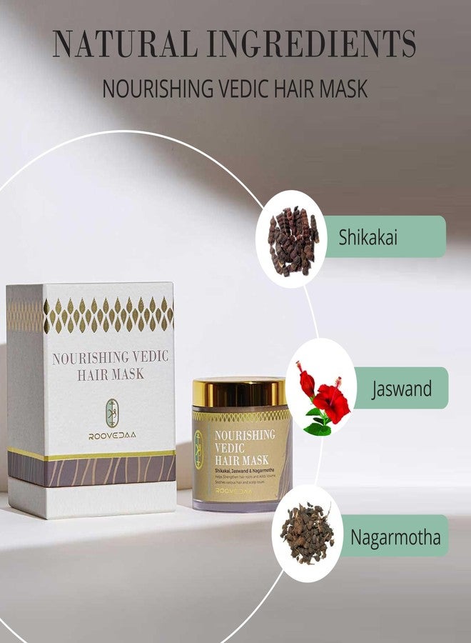 Roovedaa Nourishing Vedic Hair Mask - Ayurvedic Deep Conditioning, Strengthening Roots, Dandruff Control, Hair Growth for Men & Women | Natural, Reduces Hair Fall & Premature Greying - 50gm - Image 3