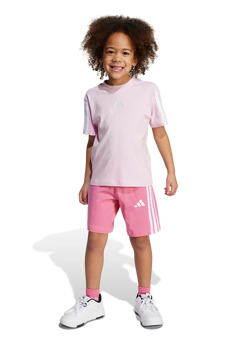 اديداس Kids 3 Stripe T-Shirt Set