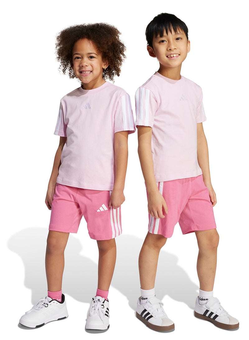Adidas Kids 3 Stripe T-Shirt Set  - Image 4