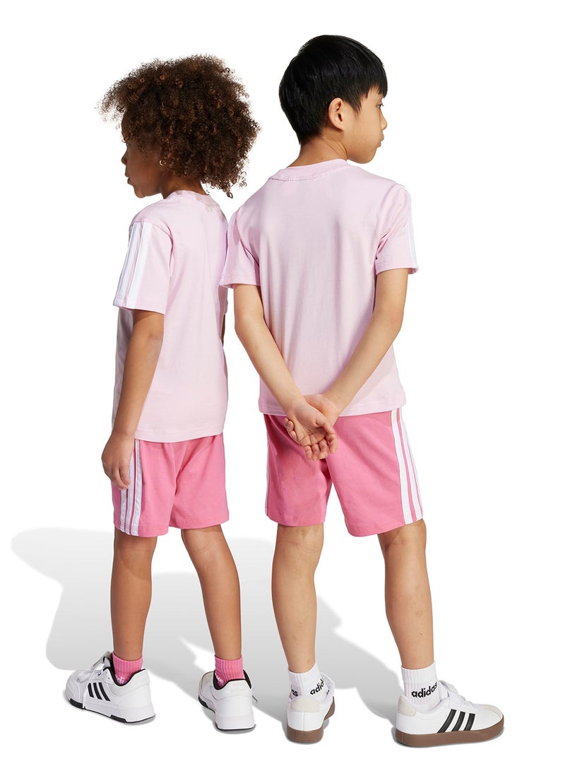 Adidas Kids 3 Stripe T-Shirt Set  - Image 5