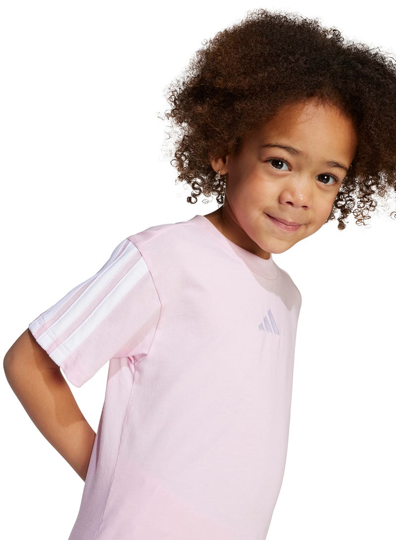 Adidas Kids 3 Stripe T-Shirt Set  - Image 3