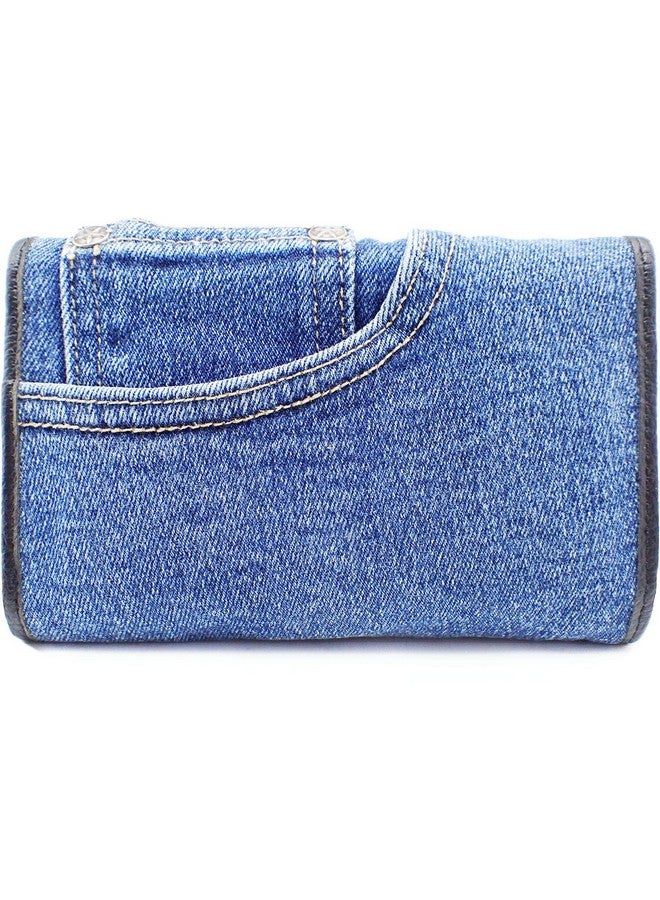 Bijoux De Ja Small Trifold Money Coin Id Window Card Holder Organizer Compact Wallet Purse For Women - Image 2