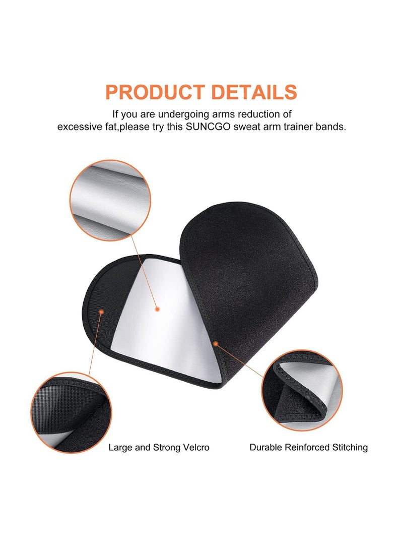 KASTWAVE Arm Trimmers for Women One Pair Sauna Sweat Arm Bands Adjustable Arm Trainer Toner Sleeves for Sports Workout - Image 5