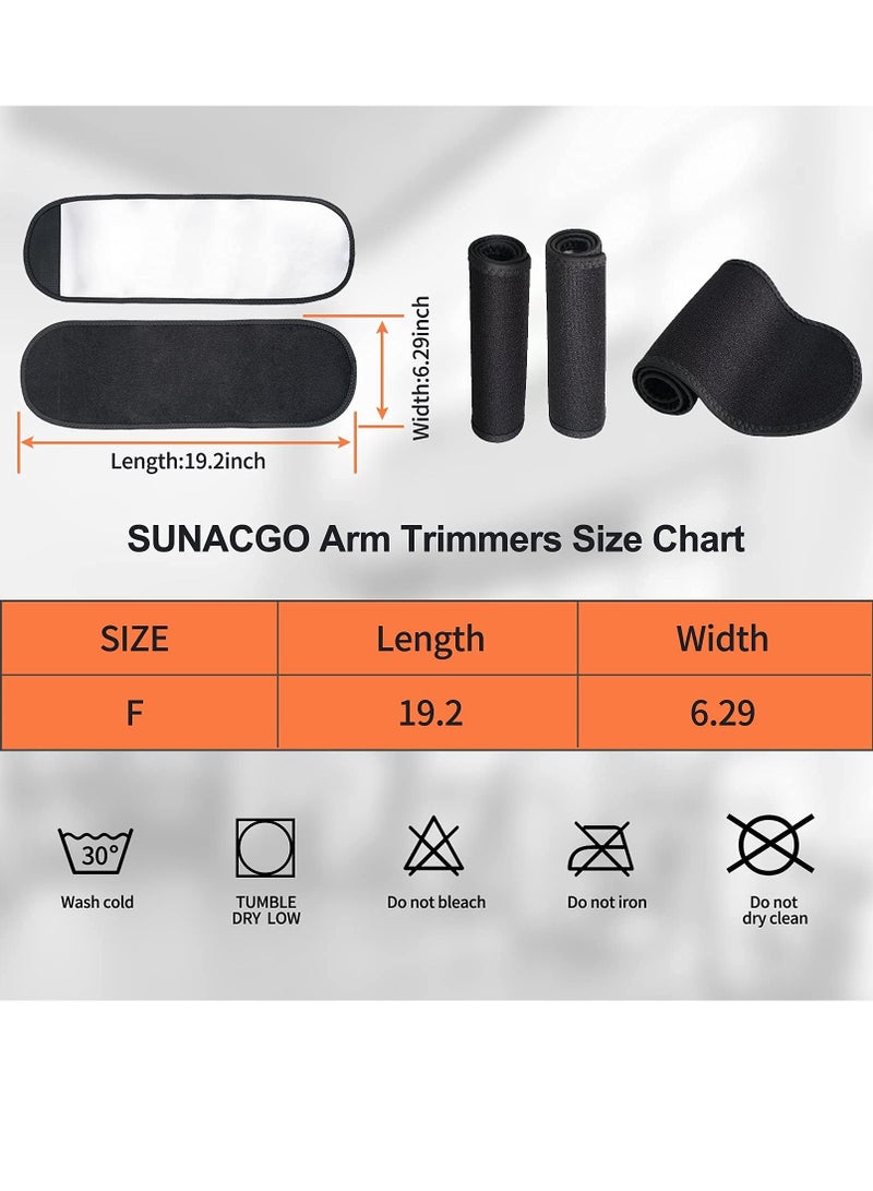 KASTWAVE Arm Trimmers for Women One Pair Sauna Sweat Arm Bands Adjustable Arm Trainer Toner Sleeves for Sports Workout - Image 4