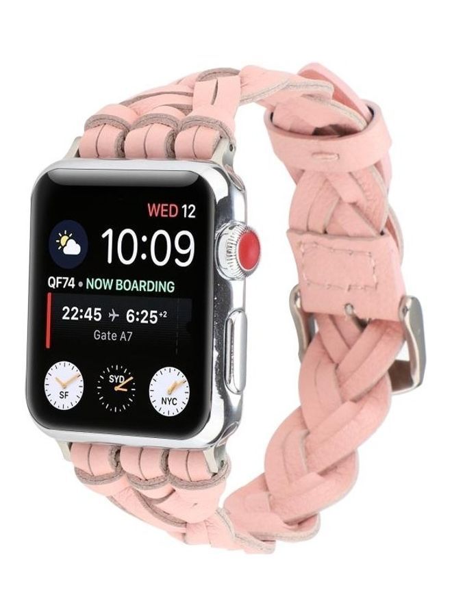 NIBEMINENT Replacement Watchband for Apple Watch Series 7/6/5/4/3/2/1/SE 38/40/41mm Pink  - Image 3