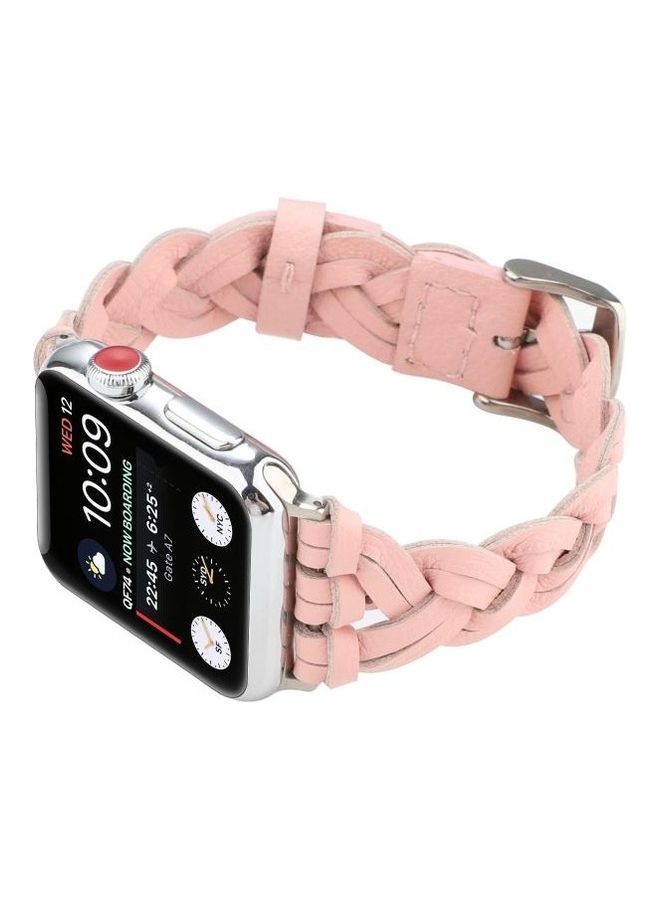 NIBEMINENT Replacement Watchband for Apple Watch Series 7/6/5/4/3/2/1/SE 38/40/41mm Pink  - Image 5